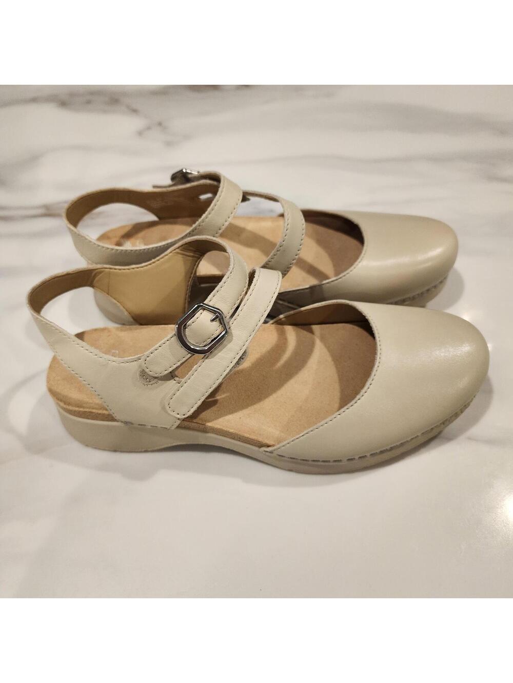 Dansko Fawna Mary Jane Comfort Shoes Cream Leather Women's 11 New
